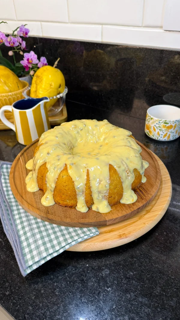 Bolo de maracujá, receita de Tálita Kobs