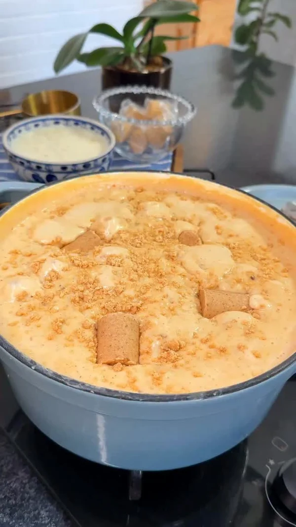Canjica com doce de leite e paçoca, receita de Tálita Kobs